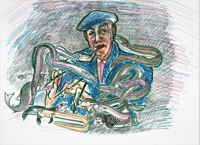 Pablo Neruda Seeaalsuppe. Bild von Eugenia Loginova.