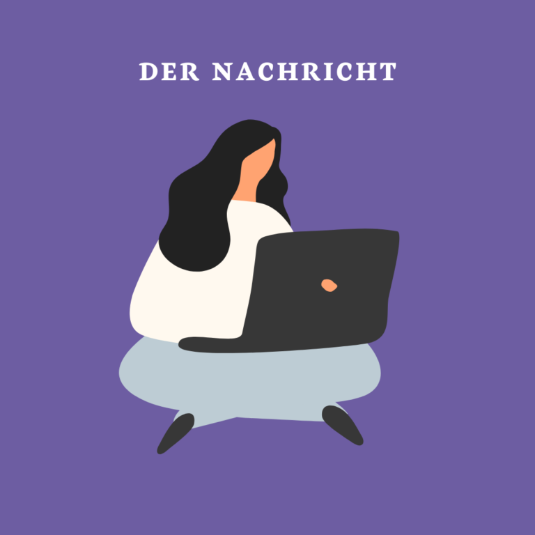 Der Nachrichtenüberblick, zu sehen ist die Illustration einer Frau, die sich an ihre Laptop arbeitet